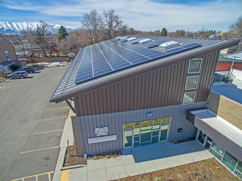 Cache Valley Community Food Pantry with solar panels