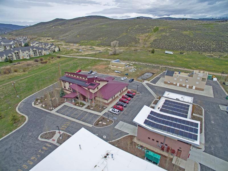 Park City Fire Station with solar panels